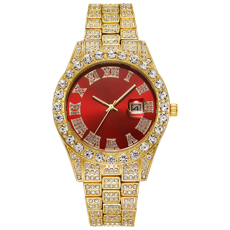 Men's Fashion Rhinestone Quartz Watch