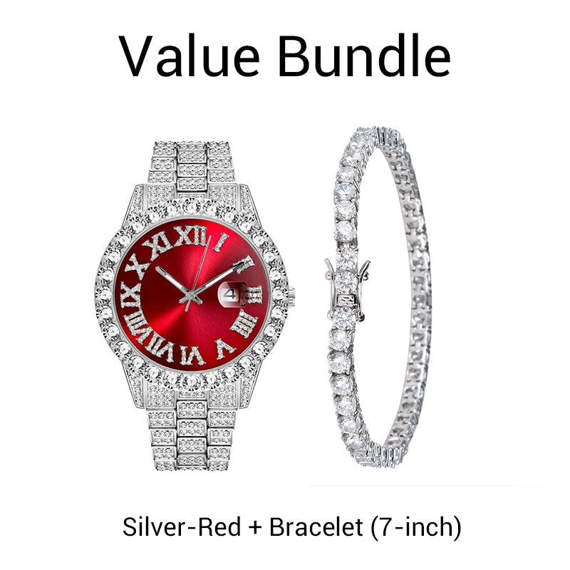 Men's Fashion Rhinestone Quartz Watch