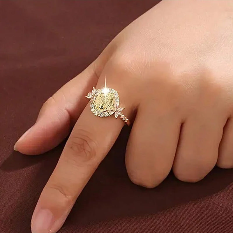 ✨🔥Elegant Virgin Mary Emblem Ring💍