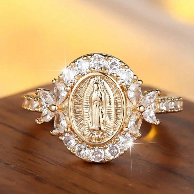 ✨🔥Elegant Virgin Mary Emblem Ring💍