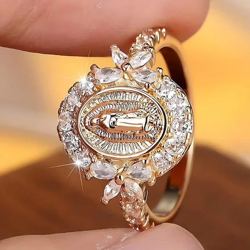 ✨🔥Elegant Virgin Mary Emblem Ring💍