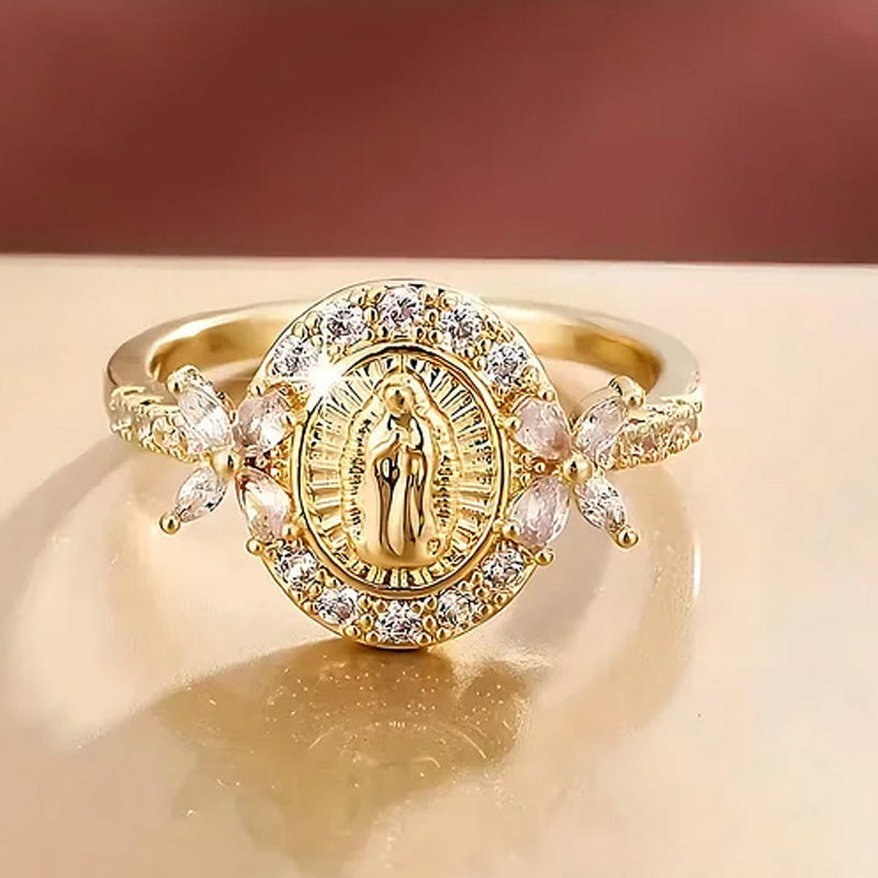 ✨🔥Elegant Virgin Mary Emblem Ring💍