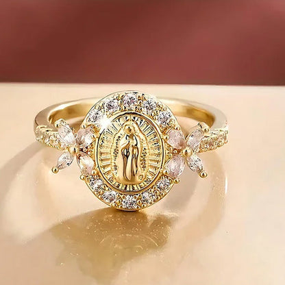 ✨🔥Elegant Virgin Mary Emblem Ring💍