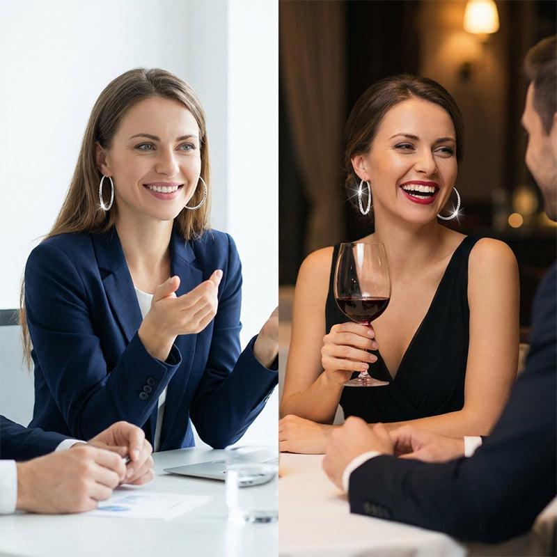 Diamond-Cut Hoop Earrings for Women