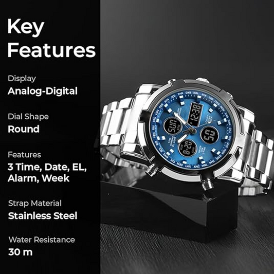 Men's Waterproof Military Analog-Digital Watches