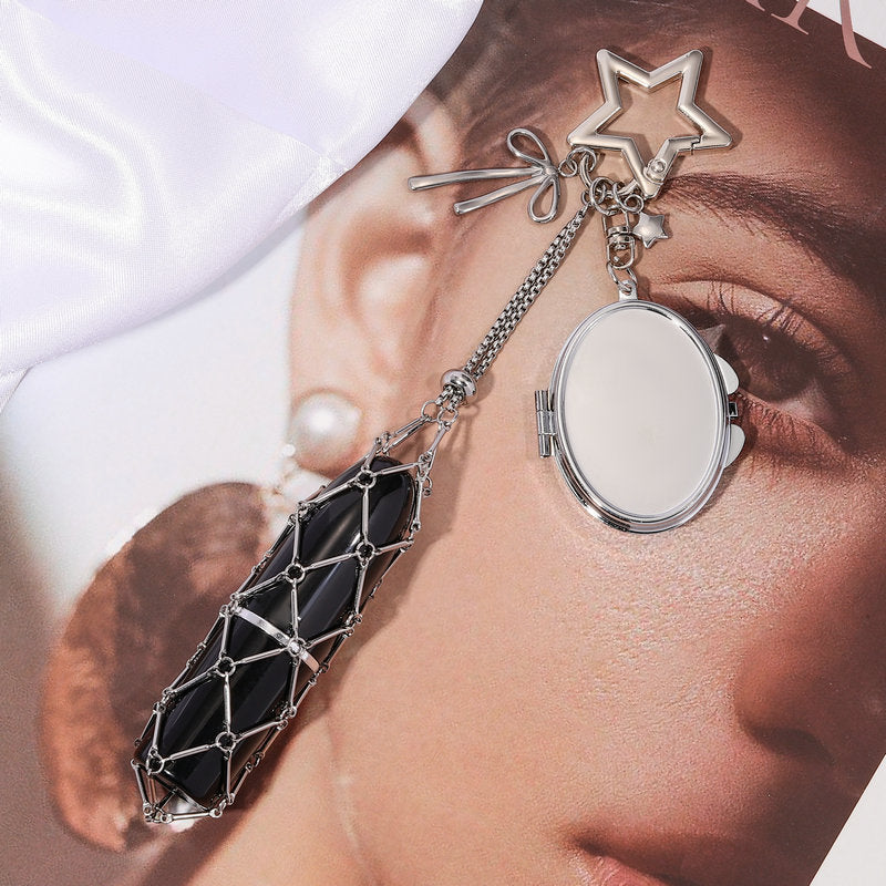 💄Chic Lip Gloss Holder with Mirror🎁