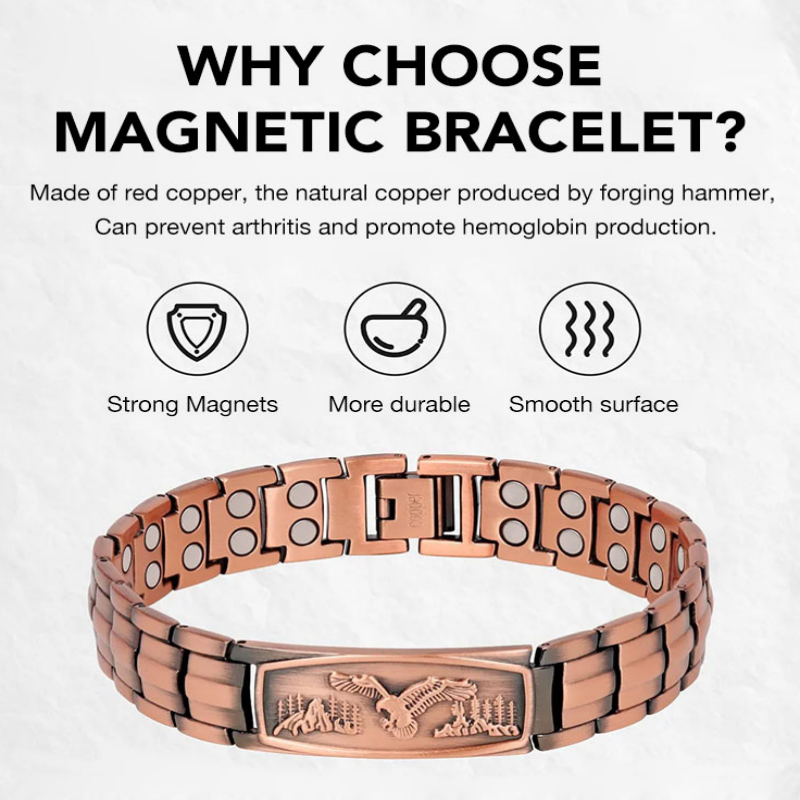 Men's Magnetic Bracelet with Eagle Pattern