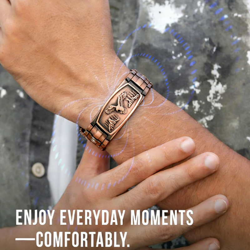 Men's Magnetic Bracelet with Eagle Pattern