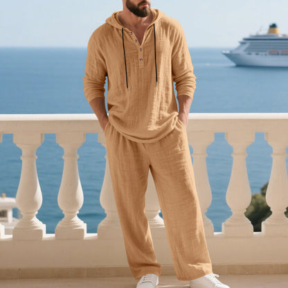 Men's Hooded Casual Loose Top & Pants 2-Piece Set
