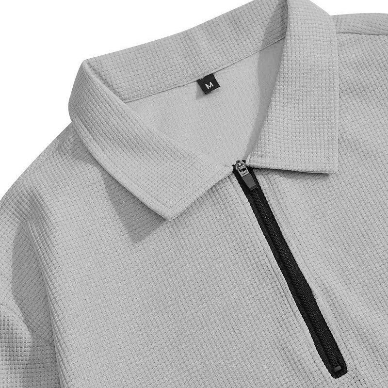 💥 Men’s Waffle Knit Sweatshirt & Straight-Leg Pants Set – Cozy, Breathable & Effortlessly Stylish 👕👖