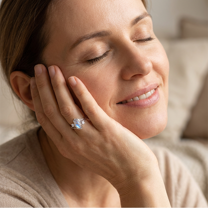 ✨Buy 1 Get 1 Free🔥Geometric Oval Ring with Zirconia Accents💍