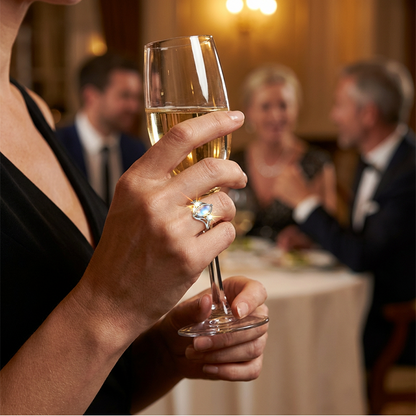 ✨Buy 1 Get 1 Free🔥Geometric Oval Ring with Zirconia Accents💍