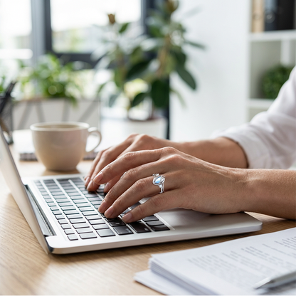 ✨Buy 1 Get 1 Free🔥Geometric Oval Ring with Zirconia Accents💍