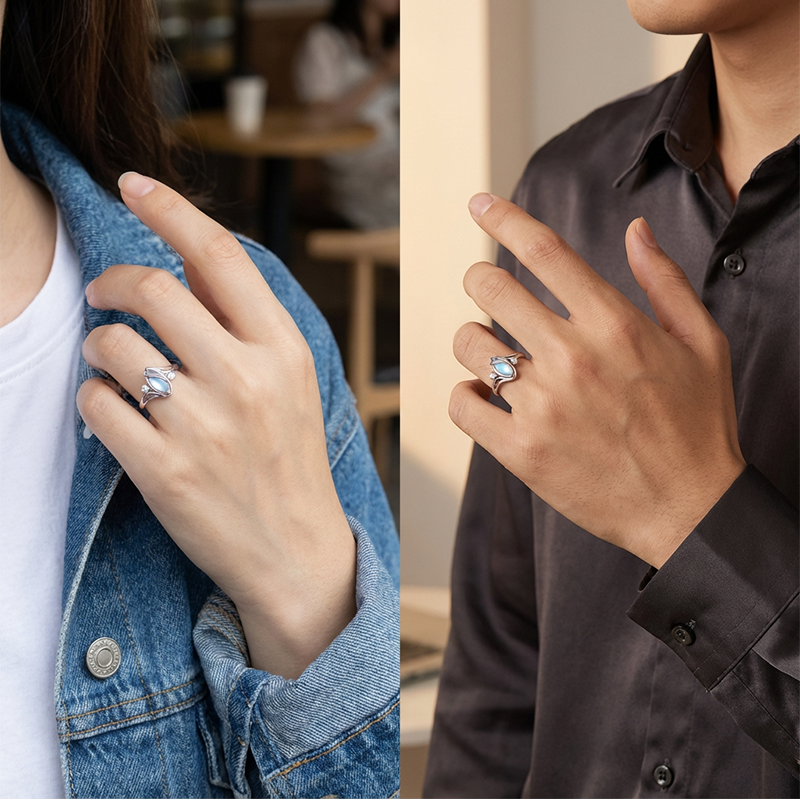 ✨Buy 1 Get 1 Free🔥Geometric Oval Ring with Zirconia Accents💍