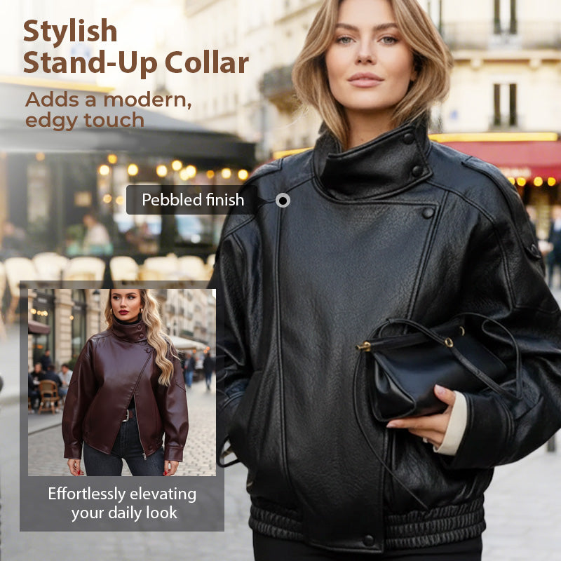 🎁2026 New Arrivals 50% OFF💥Cool Faux Leather Biker Jacket🧥