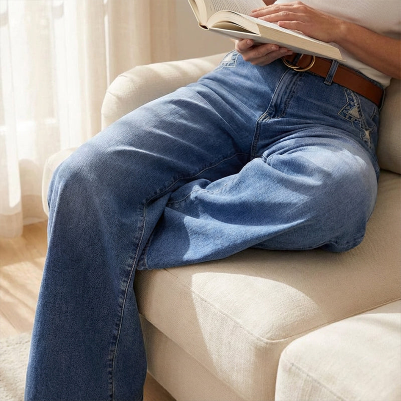 Women's Vintage High-Waist Wide-Leg Jeans