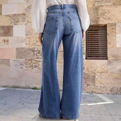 Women's Vintage High-Waist Wide-Leg Jeans