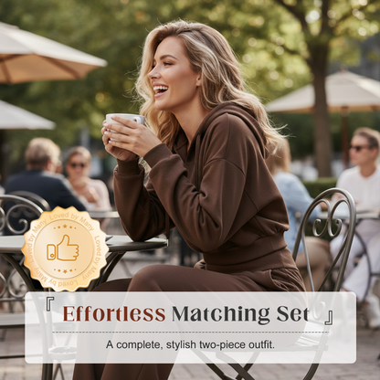 👖🌞Women’s Crop Hoodie & Wide-Leg Pants | Effortless Street Style🎐