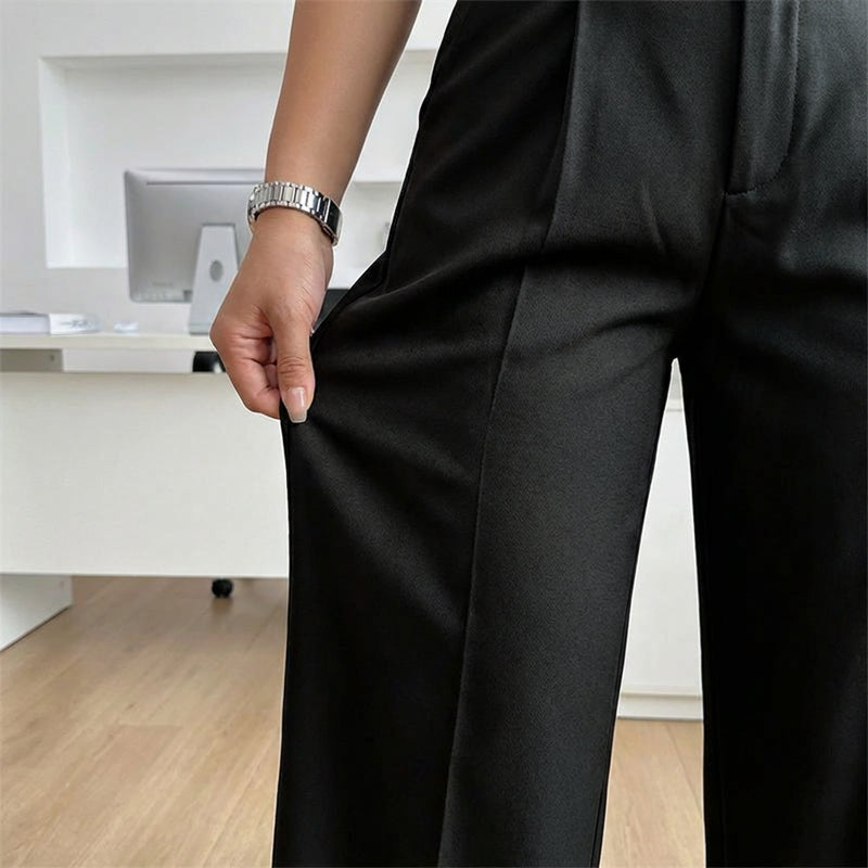 💼 All-Day Comfort for Office | Women‘s Wide-Leg Trousers with Belt | Stretchy & Elegant 🕛【-50%】