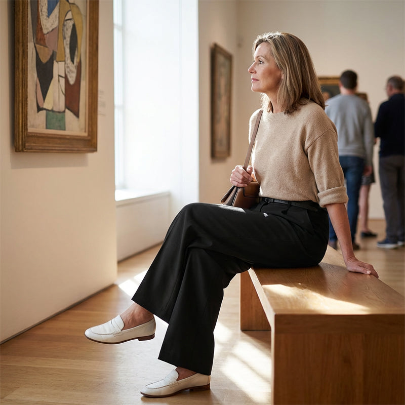 💼 All-Day Comfort for Office | Women‘s Wide-Leg Trousers with Belt | Stretchy & Elegant 🕛【-50%】