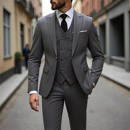 👔 50% OFF NOW! 🕴️ Men's Slim-Fit 3-Piece Suit Set – Tailored Fit, Premium Fabric & Perfect for Formal Occasions 🤵