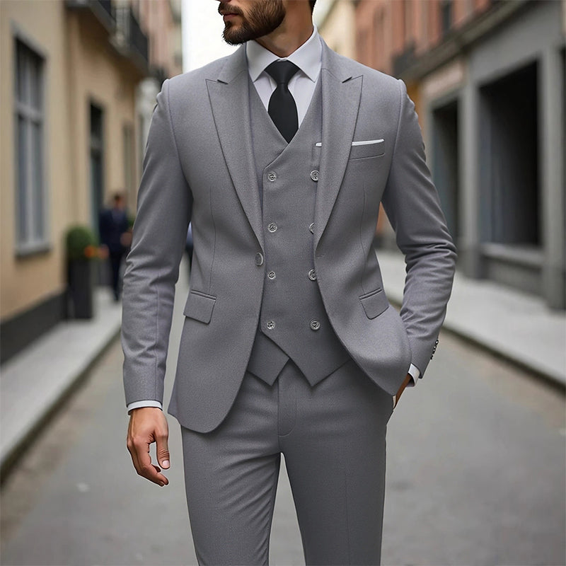 👔 50% OFF NOW! 🕴️ Men's Slim-Fit 3-Piece Suit Set – Tailored Fit, Premium Fabric & Perfect for Formal Occasions 🤵