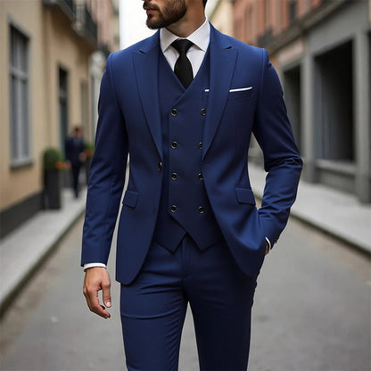 👔 50% OFF NOW! 🕴️ Men's Slim-Fit 3-Piece Suit Set – Tailored Fit, Premium Fabric & Perfect for Formal Occasions 🤵