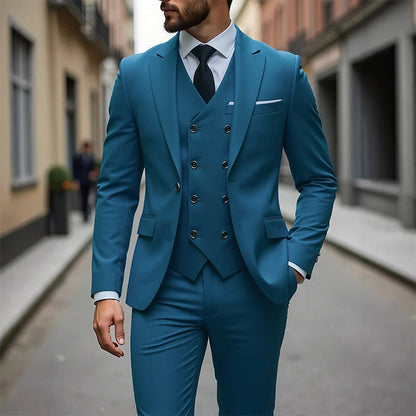 👔 50% OFF NOW! 🕴️ Men's Slim-Fit 3-Piece Suit Set – Tailored Fit, Premium Fabric & Perfect for Formal Occasions 🤵