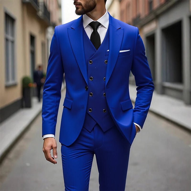 👔 50% OFF NOW! 🕴️ Men's Slim-Fit 3-Piece Suit Set – Tailored Fit, Premium Fabric & Perfect for Formal Occasions 🤵