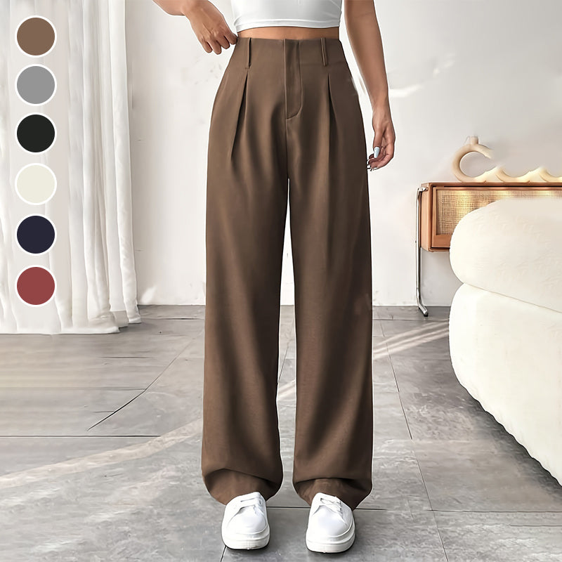 🔥Limited-time offer-Women’s Solid High Waist Wide-Leg Pants