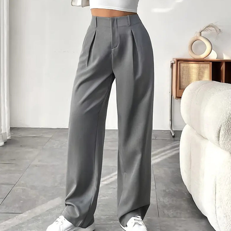 🔥Limited-time offer-Women’s Solid High Waist Wide-Leg Pants