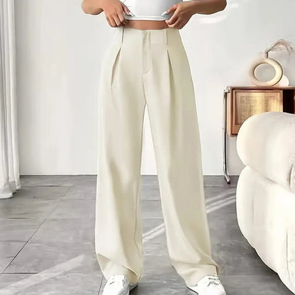 🔥Limited-time offer-Women’s Solid High Waist Wide-Leg Pants