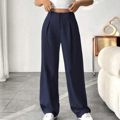 🔥Limited-time offer-Women’s Solid High Waist Wide-Leg Pants