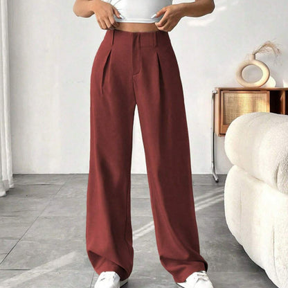 🔥Limited-time offer-Women’s Solid High Waist Wide-Leg Pants