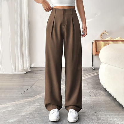 🔥Limited-time offer-Women’s Solid High Waist Wide-Leg Pants