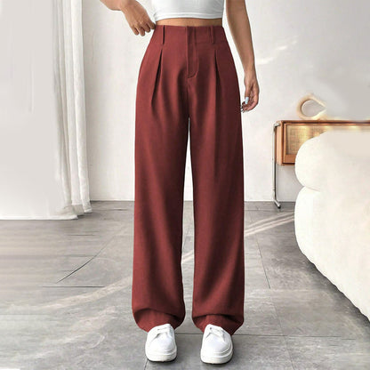 🔥Limited-time offer-Women’s Solid High Waist Wide-Leg Pants