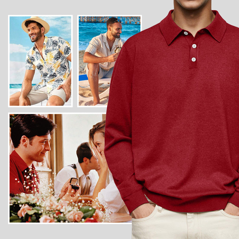 Men's Comfortable Long Sleeve Lapel Shirt