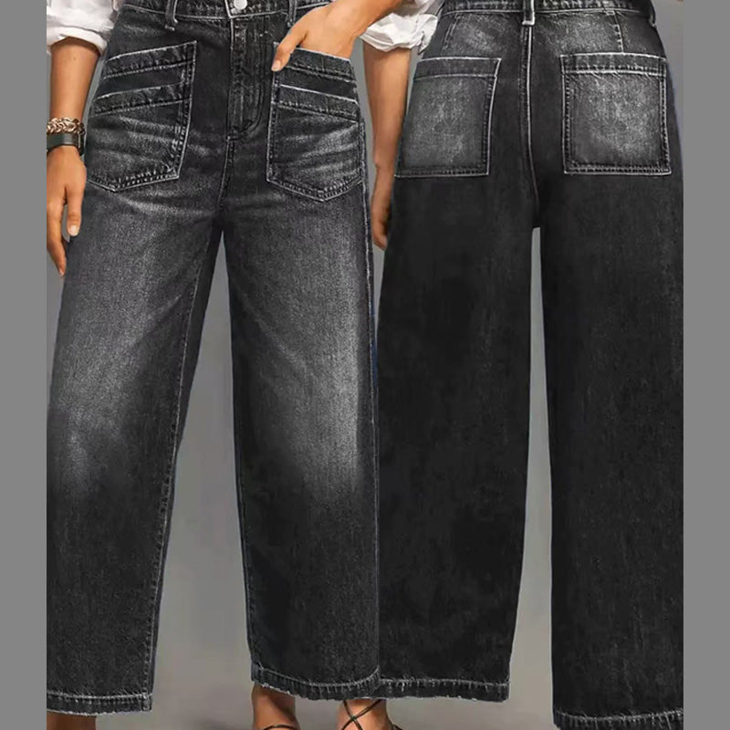 👖50% OFF NOW! ✨ Women's Casual High-Rise Wide-Leg Jeans – Tummy Control, Elongated Silhouette & All-Day Comfort 💙