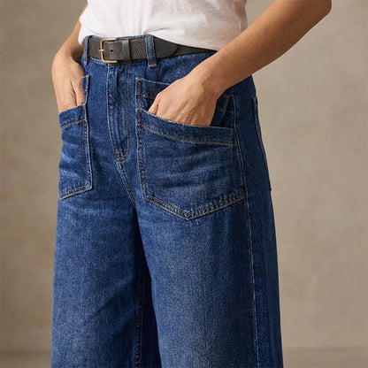 👖50% OFF NOW! ✨ Women's Casual High-Rise Wide-Leg Jeans – Tummy Control, Elongated Silhouette & All-Day Comfort 💙