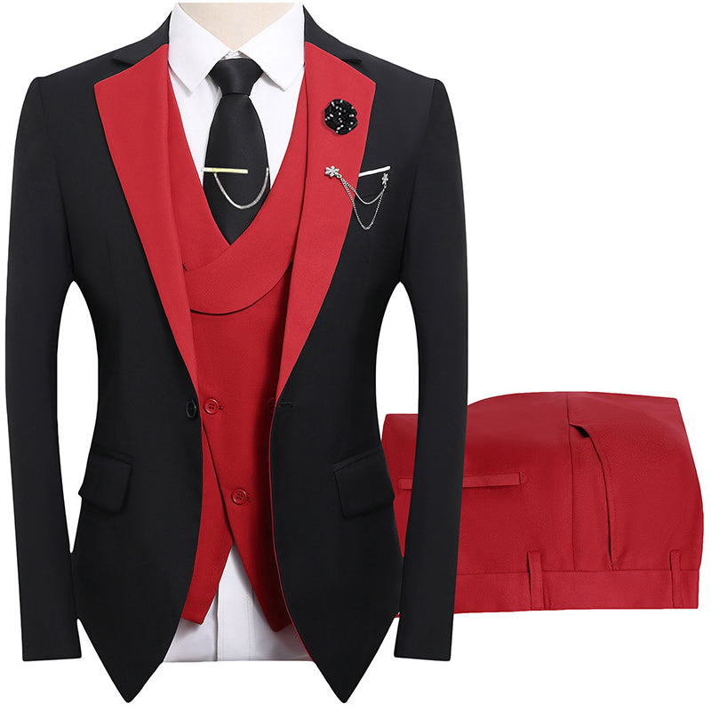 Modern Contrast Color Wedding Suit