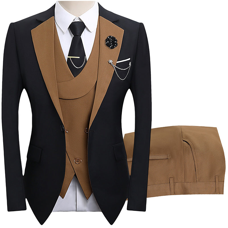 Modern Contrast Color Wedding Suit