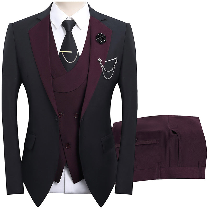 Modern Contrast Color Wedding Suit