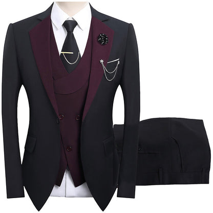 Modern Contrast Color Wedding Suit