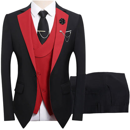 Modern Contrast Color Wedding Suit