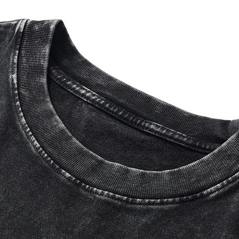 🔥Hot Sale Deals-Loose Vintage Solid Color Short Sleeve Top