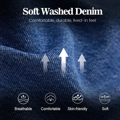 High-Waist Wide-Leg Jeans with Button Detail – Vintage Flair, Premium Washed Denim & Flattering Silhouette 👖✨