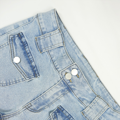 Women's Casual Low-Rise Flare Jeans