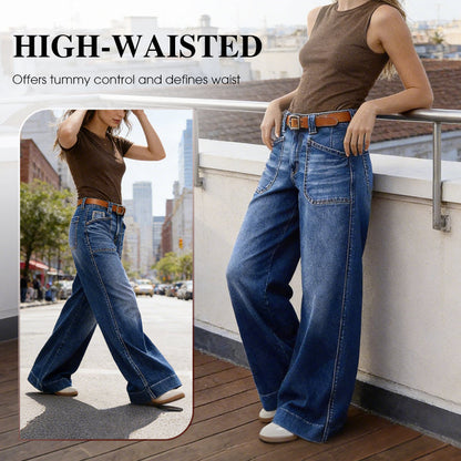 Women's High-Waist Wide-Leg Jeans