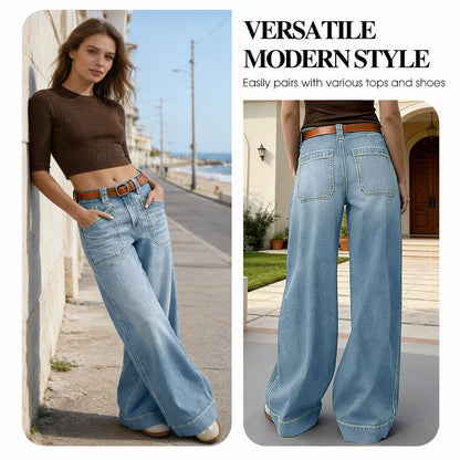 Women's High-Waist Wide-Leg Jeans