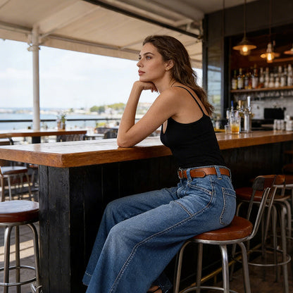 Women's High-Waist Wide-Leg Jeans